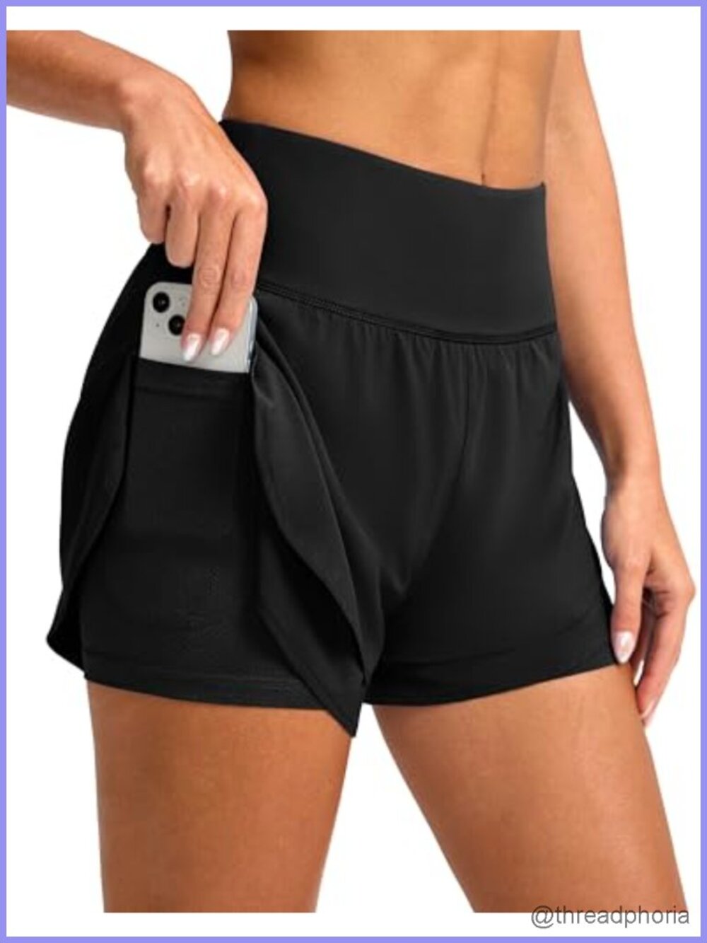 Women's 2-in-1 Athletic Running Shorts with Pockets